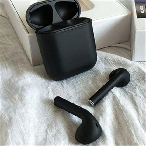 i 12 black Two Airpods Double Wireless Bluetooth